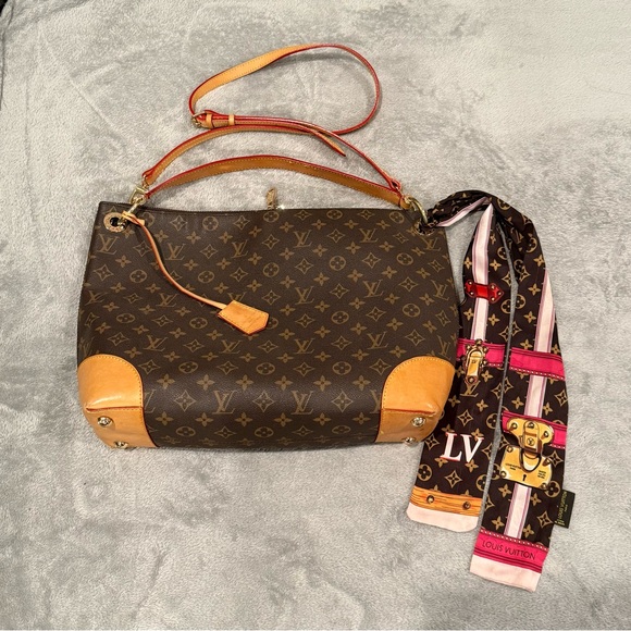 Louis Vuitton Brown and Tan Monogram Shoulder Bag - Picture 1 of 10